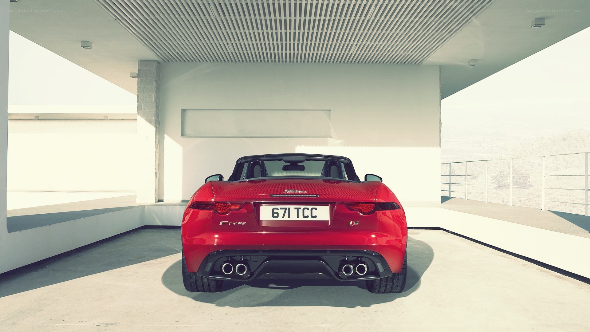 Red Jaguar F-Type convertible