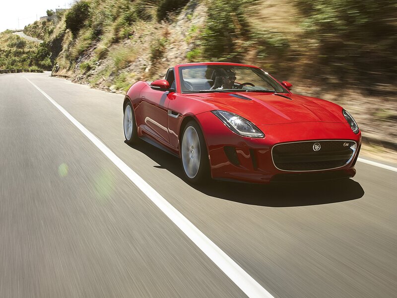 Red Jaguar F-type — Dynamic, Afternoon