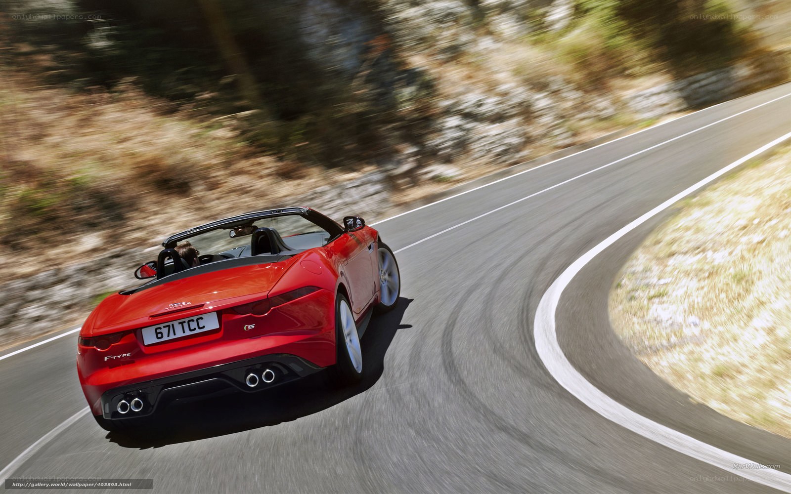 Red Jaguar F-Type S convertible