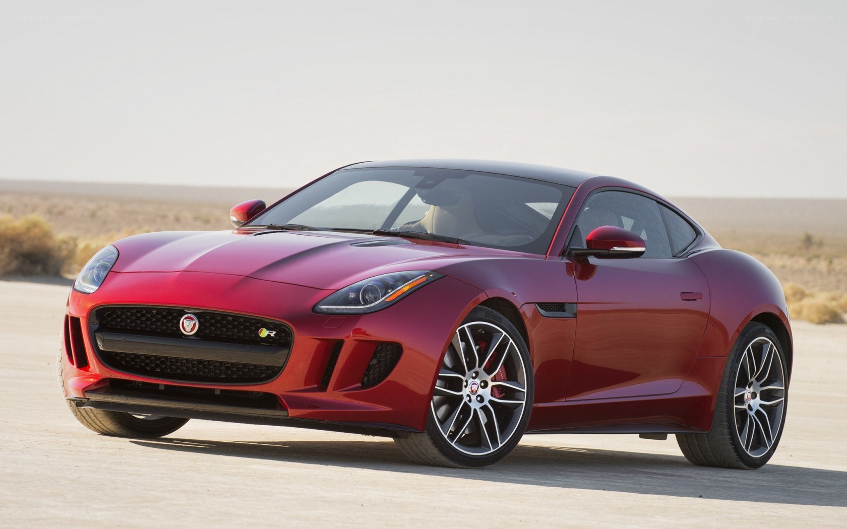 Red Jaguar F-Type sports car