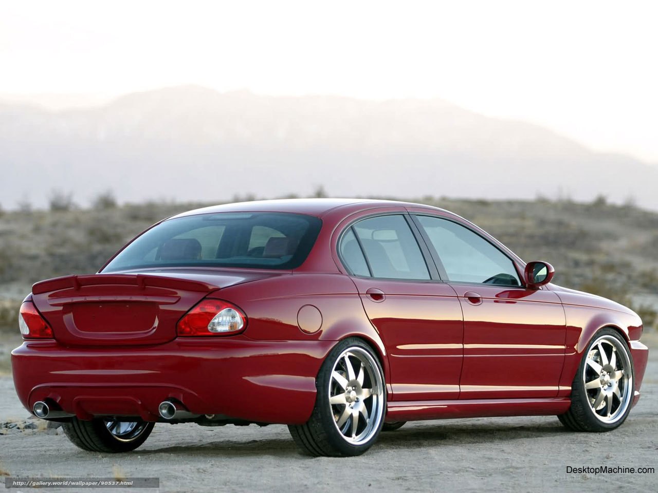 red jaguar sedan car