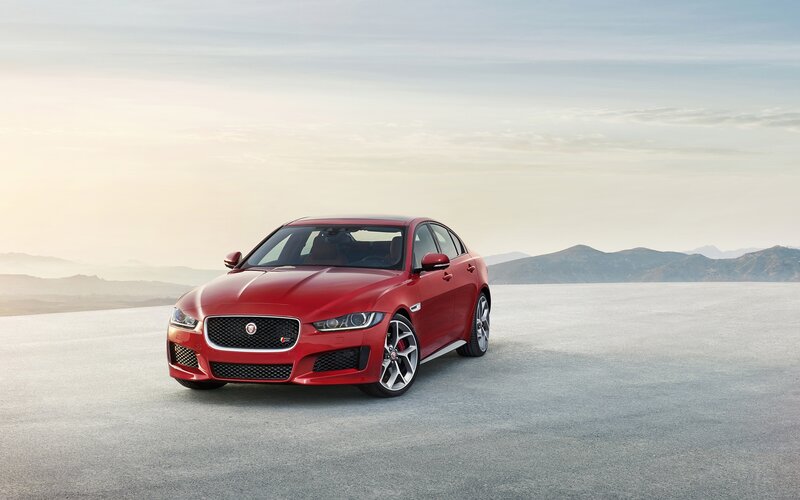 Red Jaguar Sedan