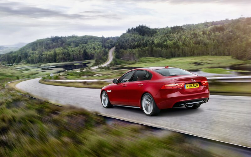 Red Jaguar Xe Sedan