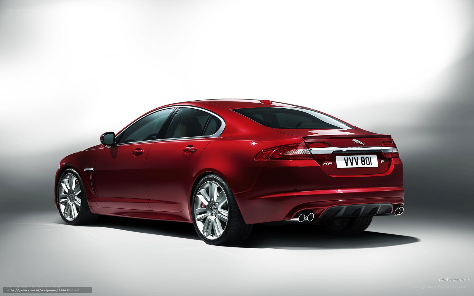 Red Jaguar XF sedan