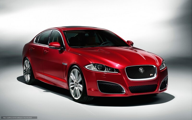 Red Jaguar Xfr Sedan — Dramatic, Photograph, Car