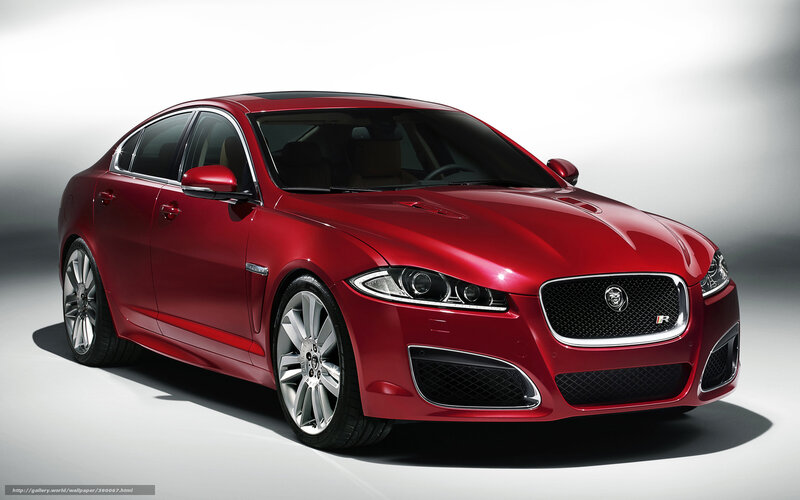 Red Jaguar Xfr Sedan — Dramatic, Photograph