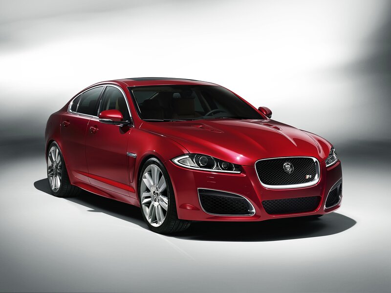 Red Jaguar Xfr Sedan — Dramatic