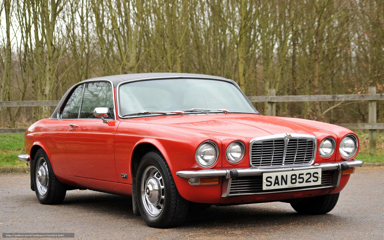 Red Jaguar XJ6 Coupe