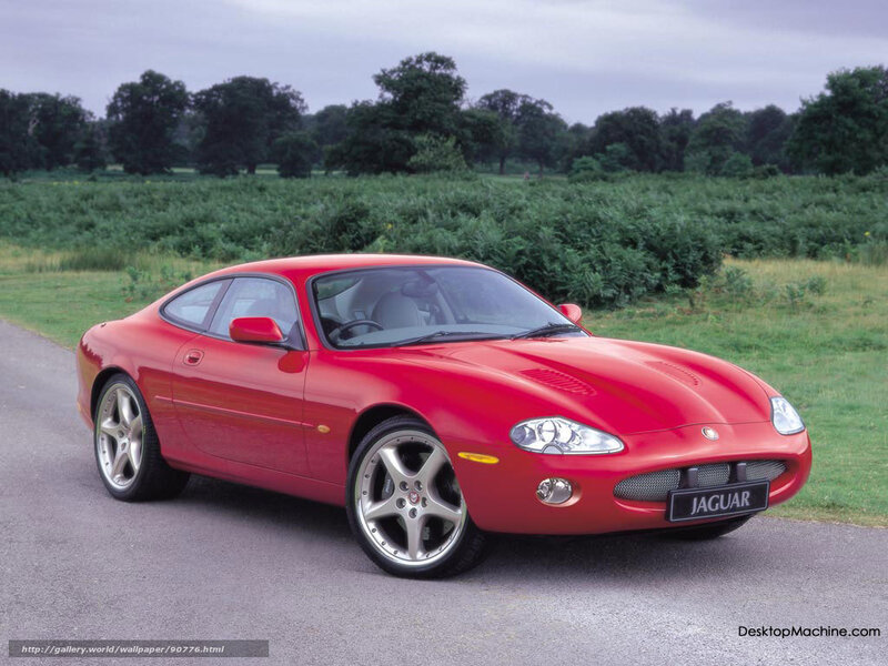 Red Jaguar XK8 sports car