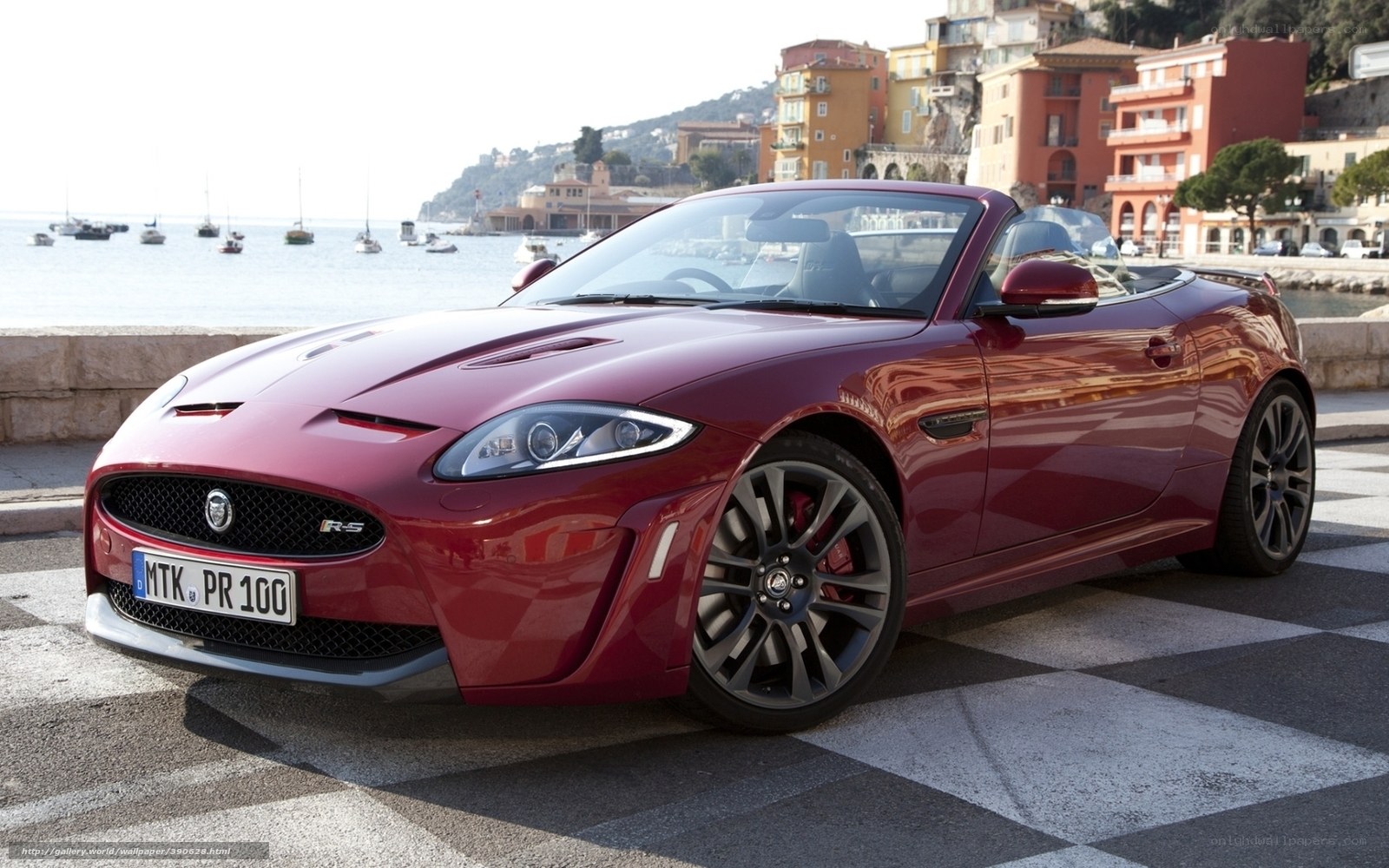 Red Jaguar XKR-S Convertible