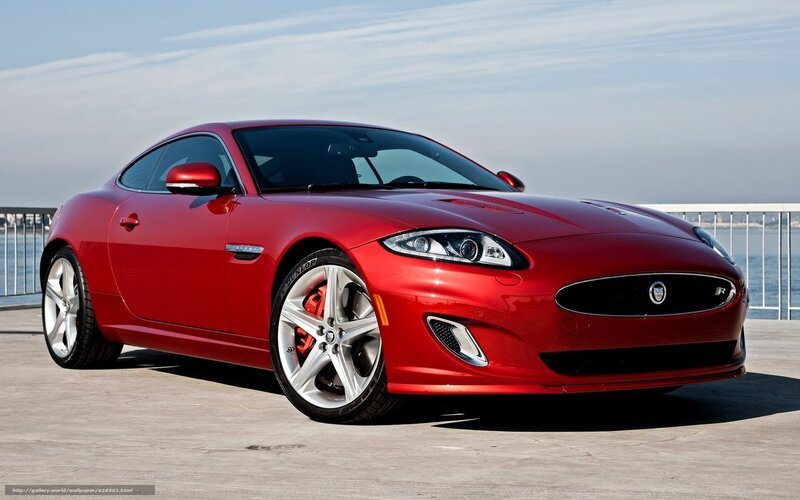 Red Jaguar XKR sports car