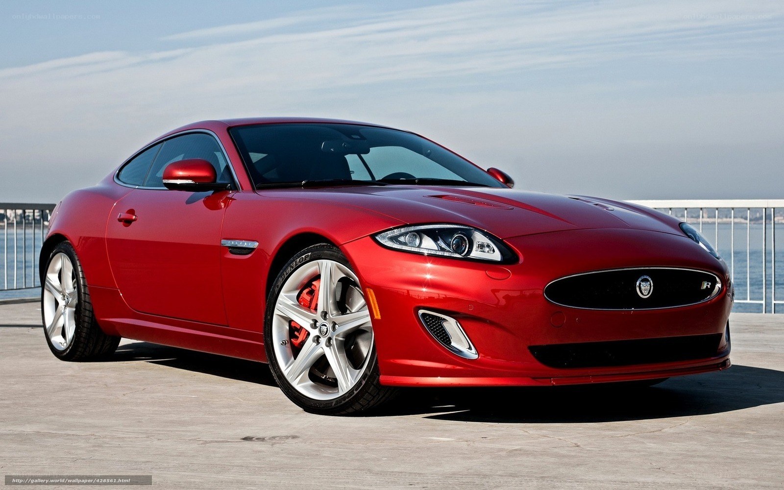 Red Jaguar XKR sports car
