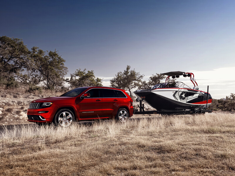 Red Jeep Cherokee — Outdoor