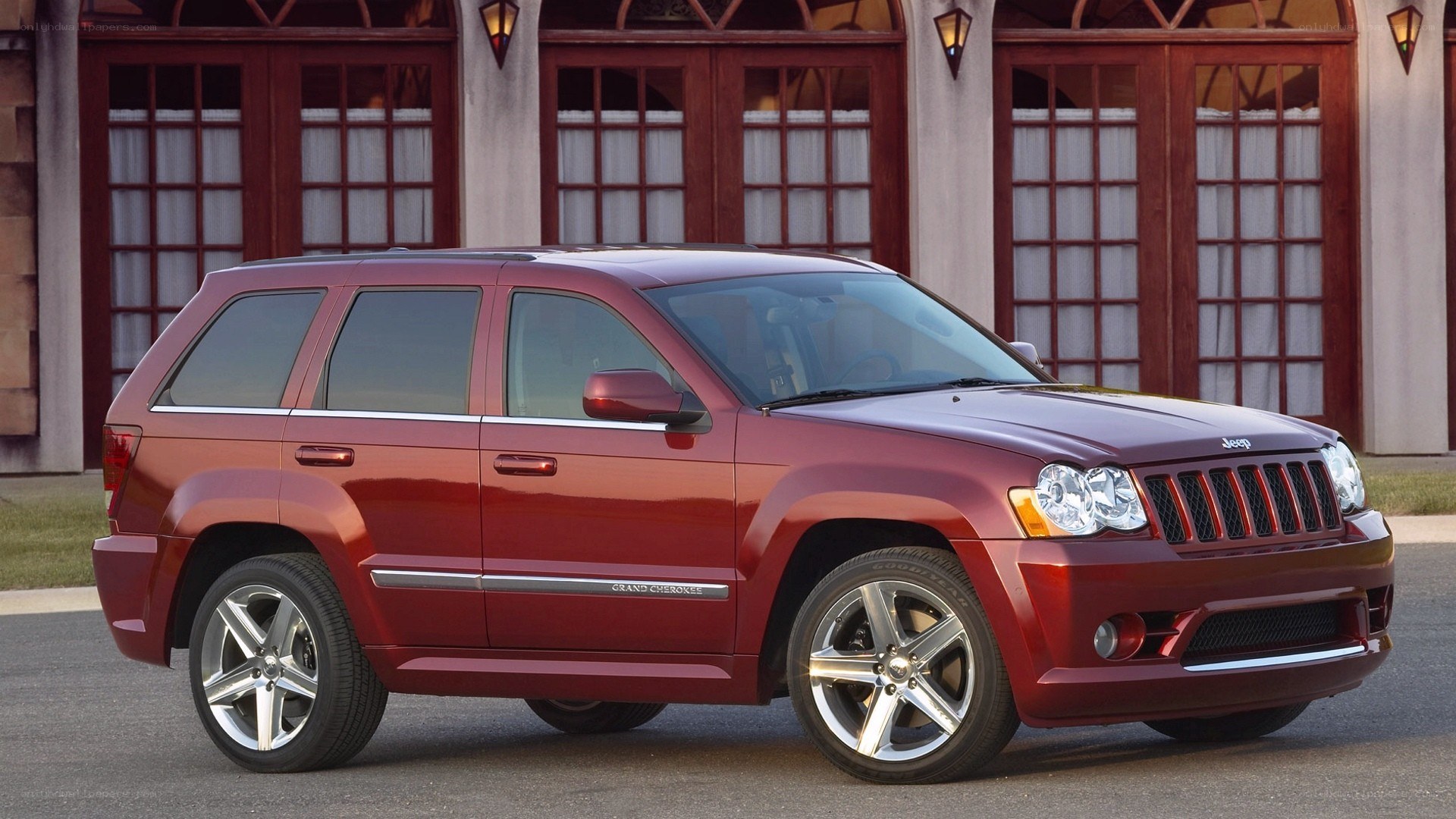 Red Jeep Grand Cherokee