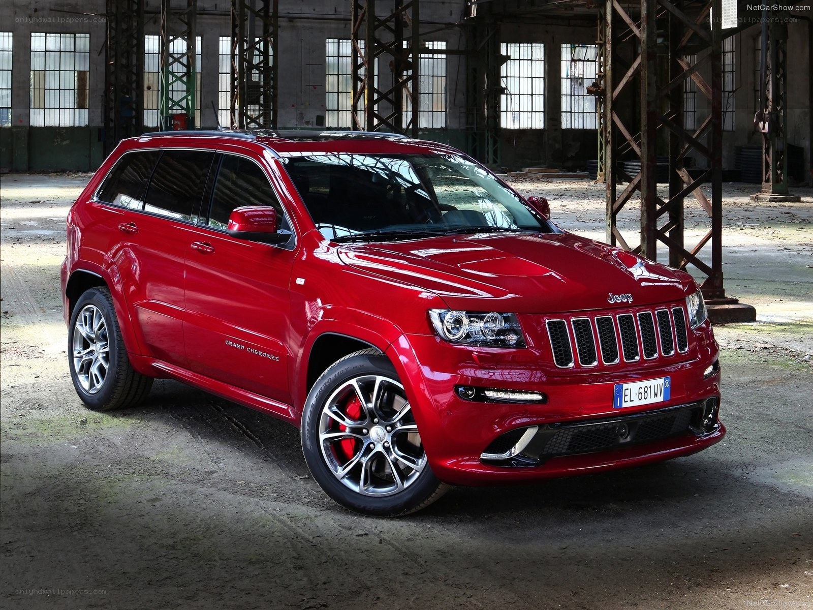 Red Jeep Grand Cherokee