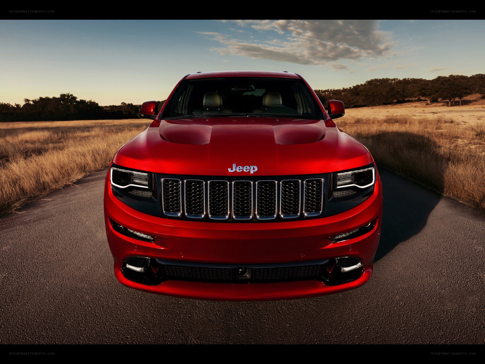 Red Jeep Grand Cherokee