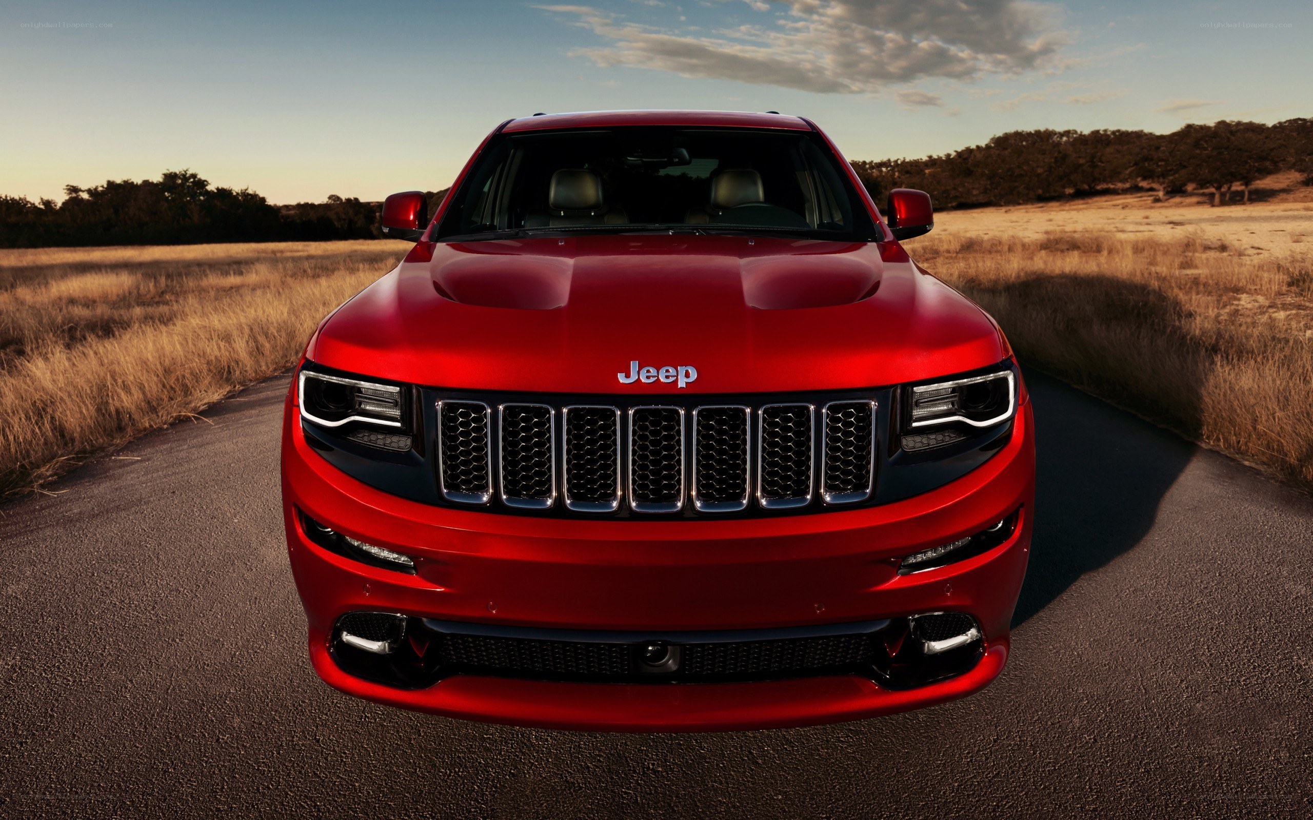 Red Jeep Grand Cherokee
