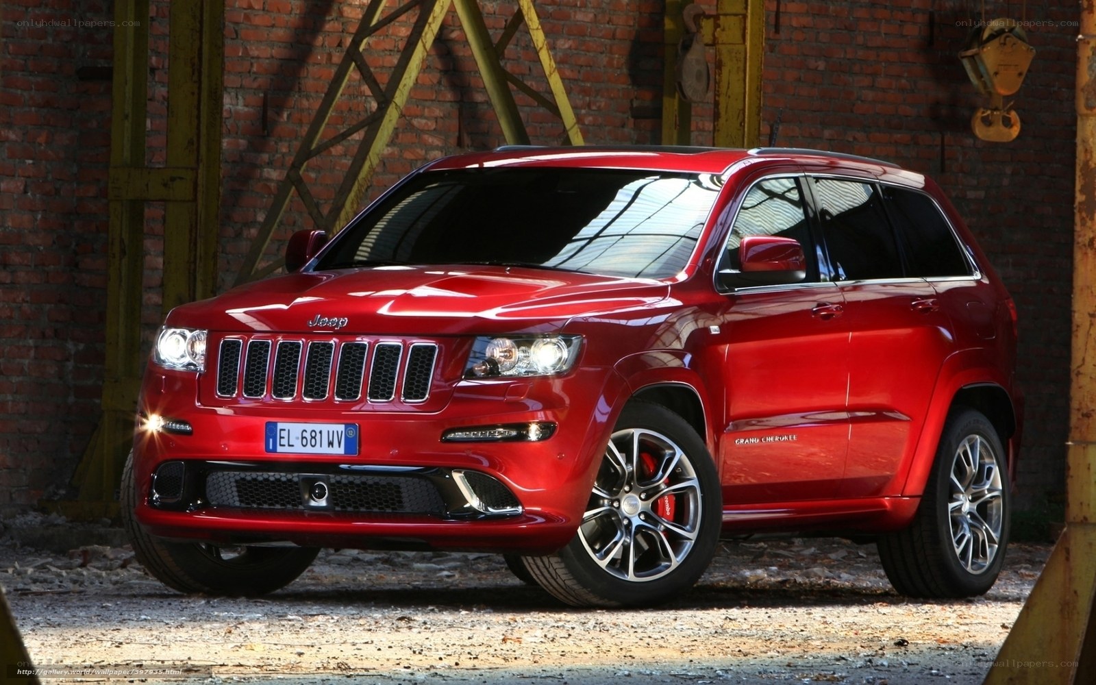 Red Jeep Grand Cherokee
