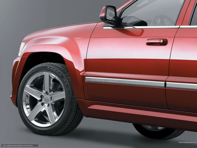 Red Jeep Grand Cherokee — Neutral, Photograph, Wheel