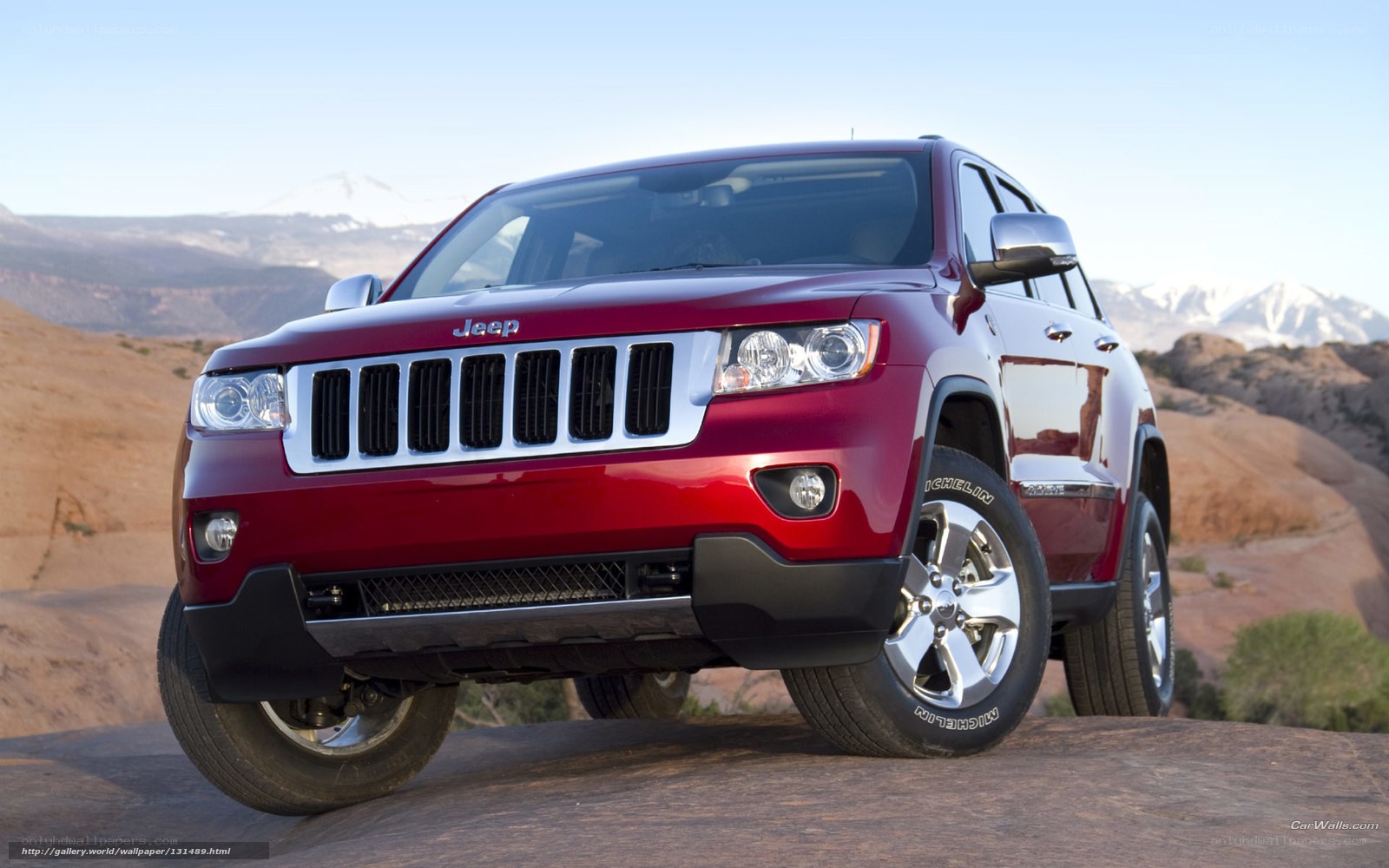 Red Jeep Grand Cherokee