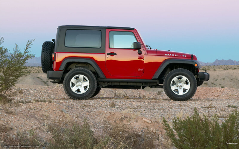 Red Jeep Rubicon — Dramatic