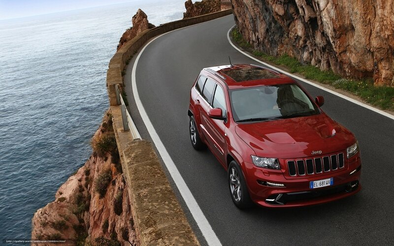Red Jeep Suv — Dramatic