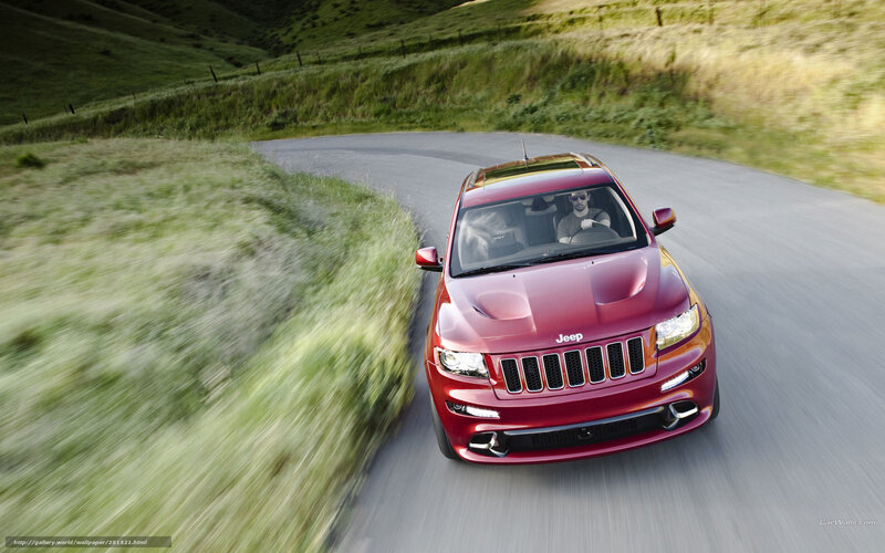 Red Jeep Suv — Dynamic, Afternoon