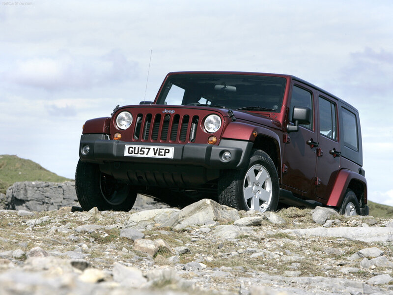 Red Jeep Wrangler — Outdoor, Afternoon, Photograph, Rocks