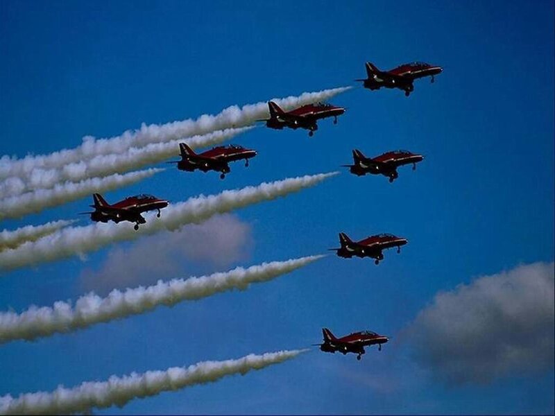 Red Jet Aircraft — Blue