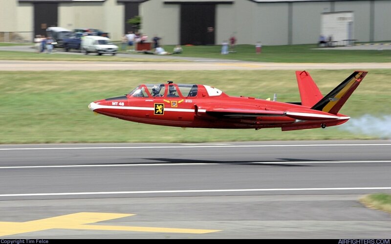 Red Jet Aircraft — Dynamic, Afternoon, Photograph