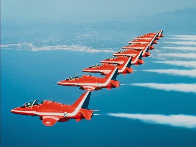 Red Jet Fighters — Dynamic, Afternoon
