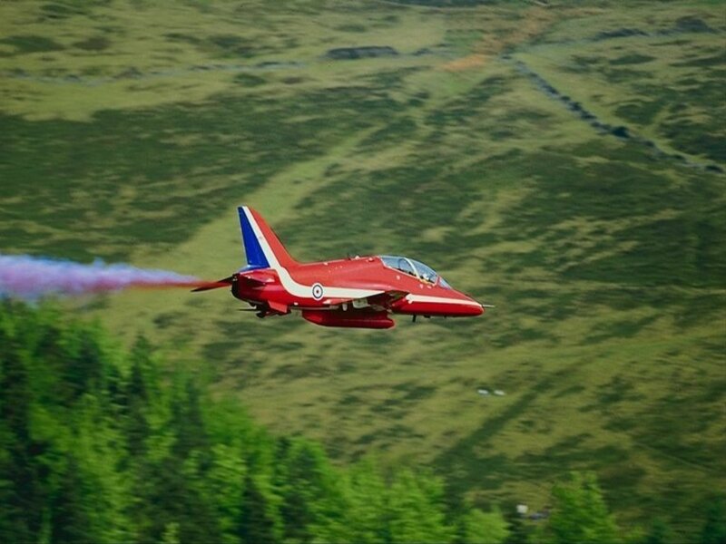 Red Jet Flying