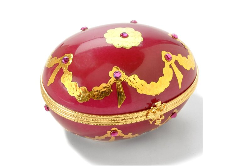 Red Jeweled Egg Box