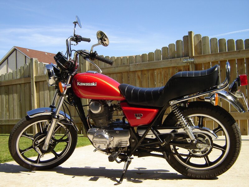 Red Kawasaki Motorcycle — Calm, Afternoon