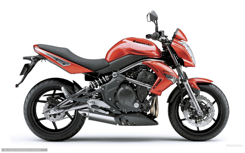 Red Kawasaki Motorcycle — Neutral