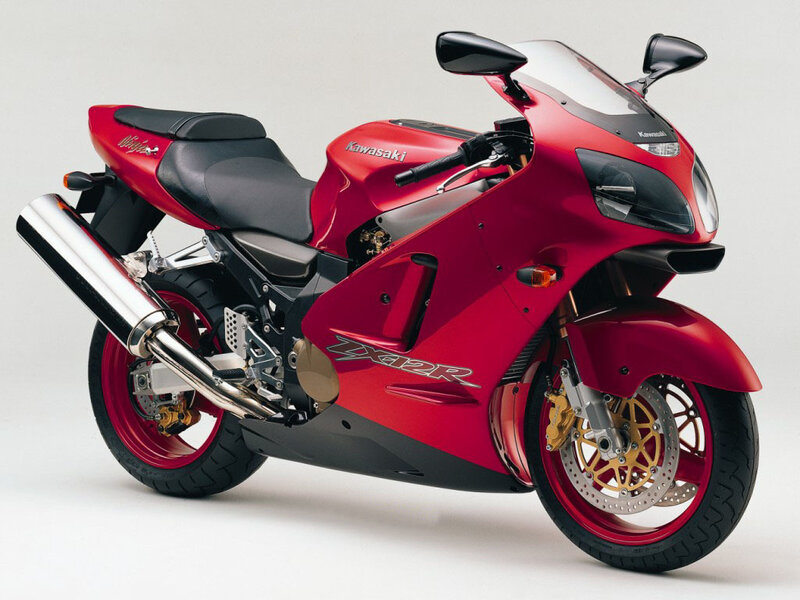 Red Kawasaki Zxr Motorcycle