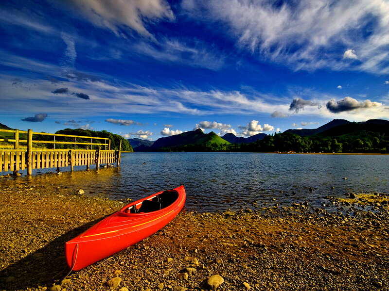 Red Kayak on Shore