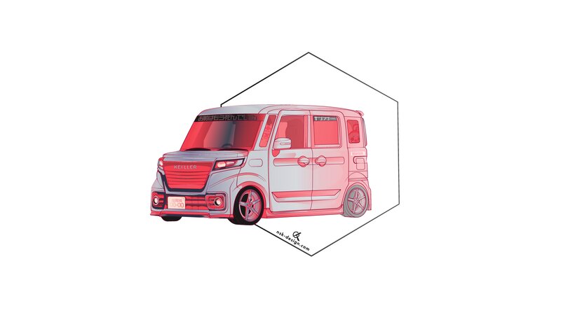 Red Kei Car