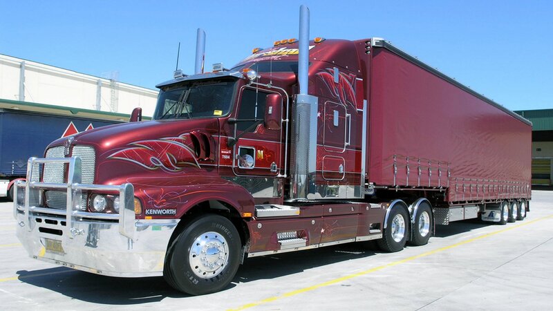 Red Kenworth Semi-truck — Neutral
