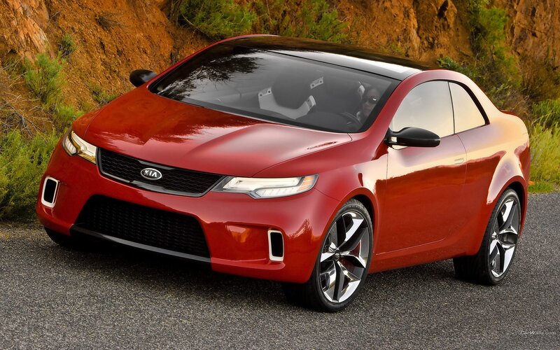 Red Kia concept car