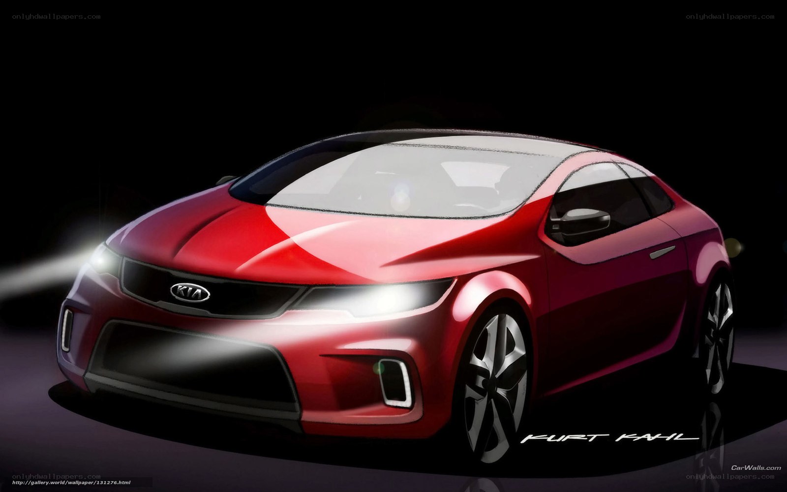 Red Kia Concept Car Design