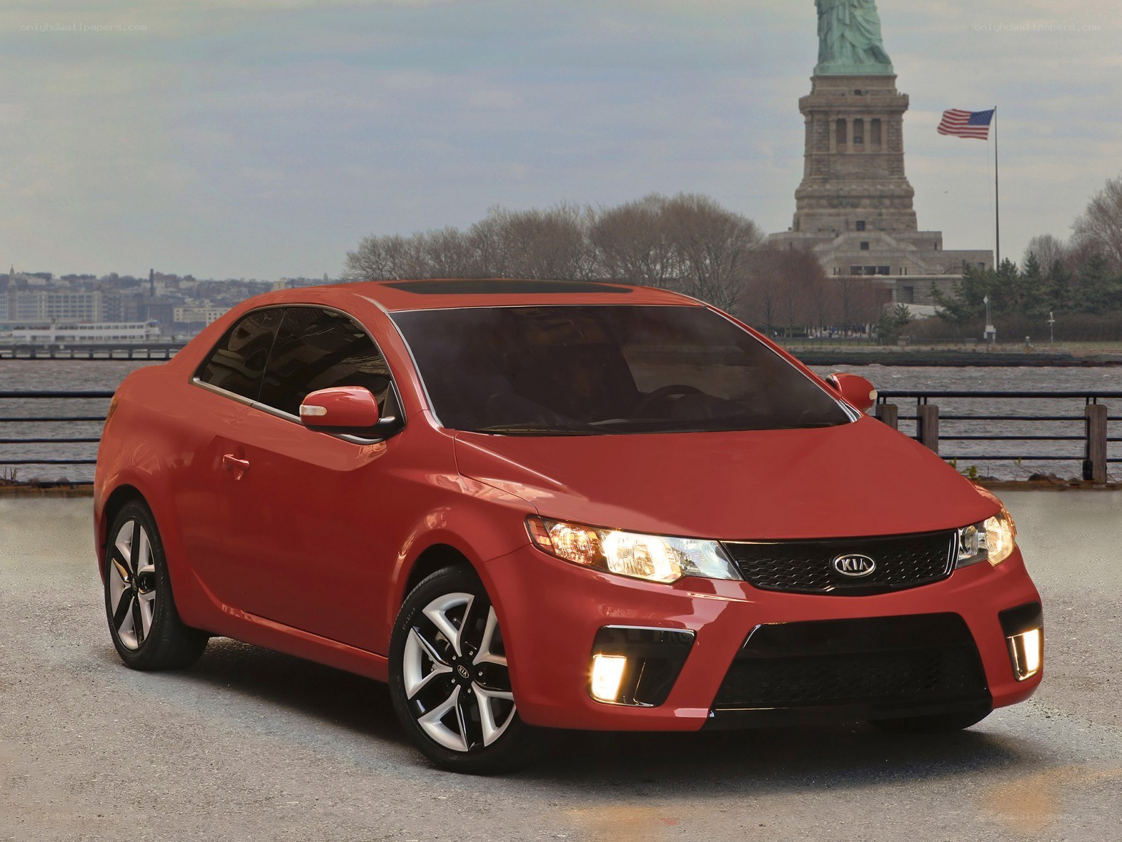 Red Kia Forte Coupe