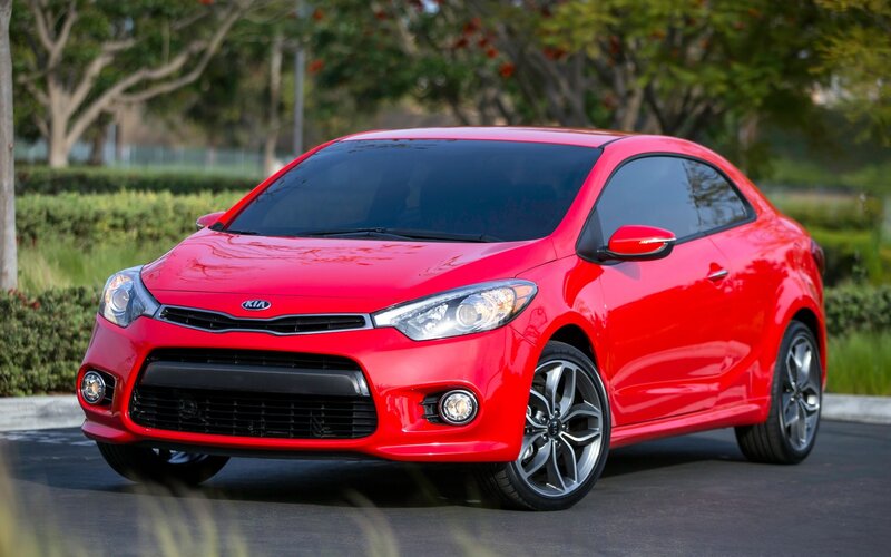 Red Kia Forte Coupe — Calm, Afternoon