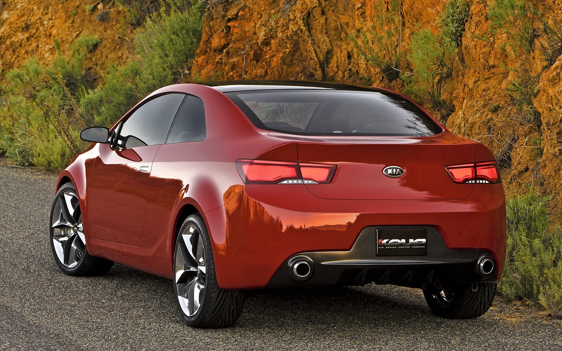 Red Kia Koup concept car