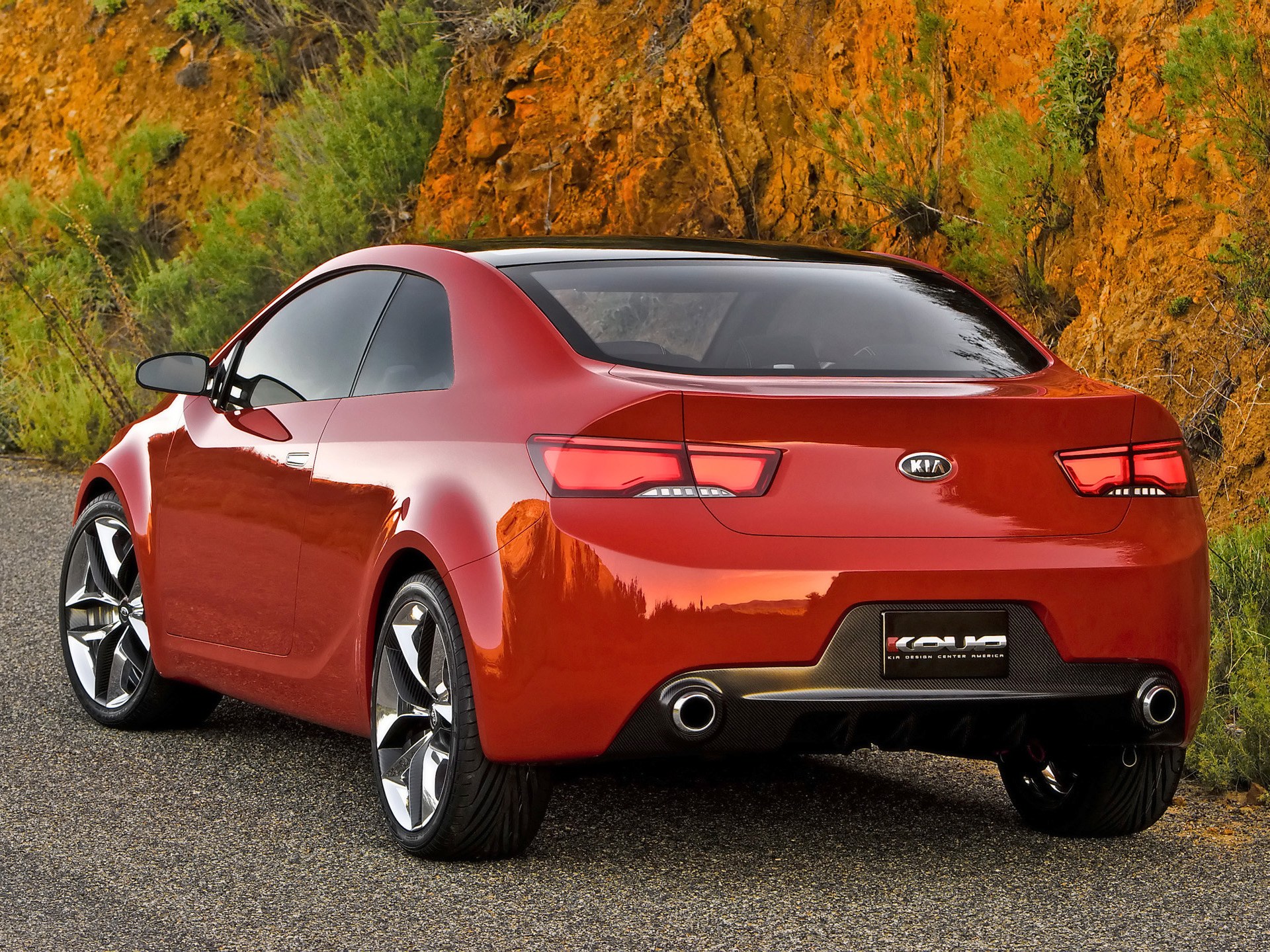 Red Kia Koup concept car