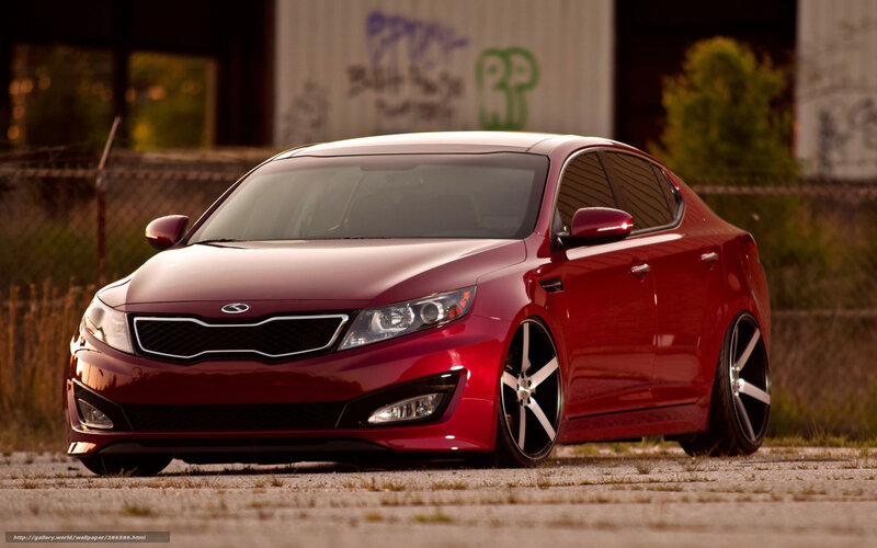 Red Kia Optima sedan