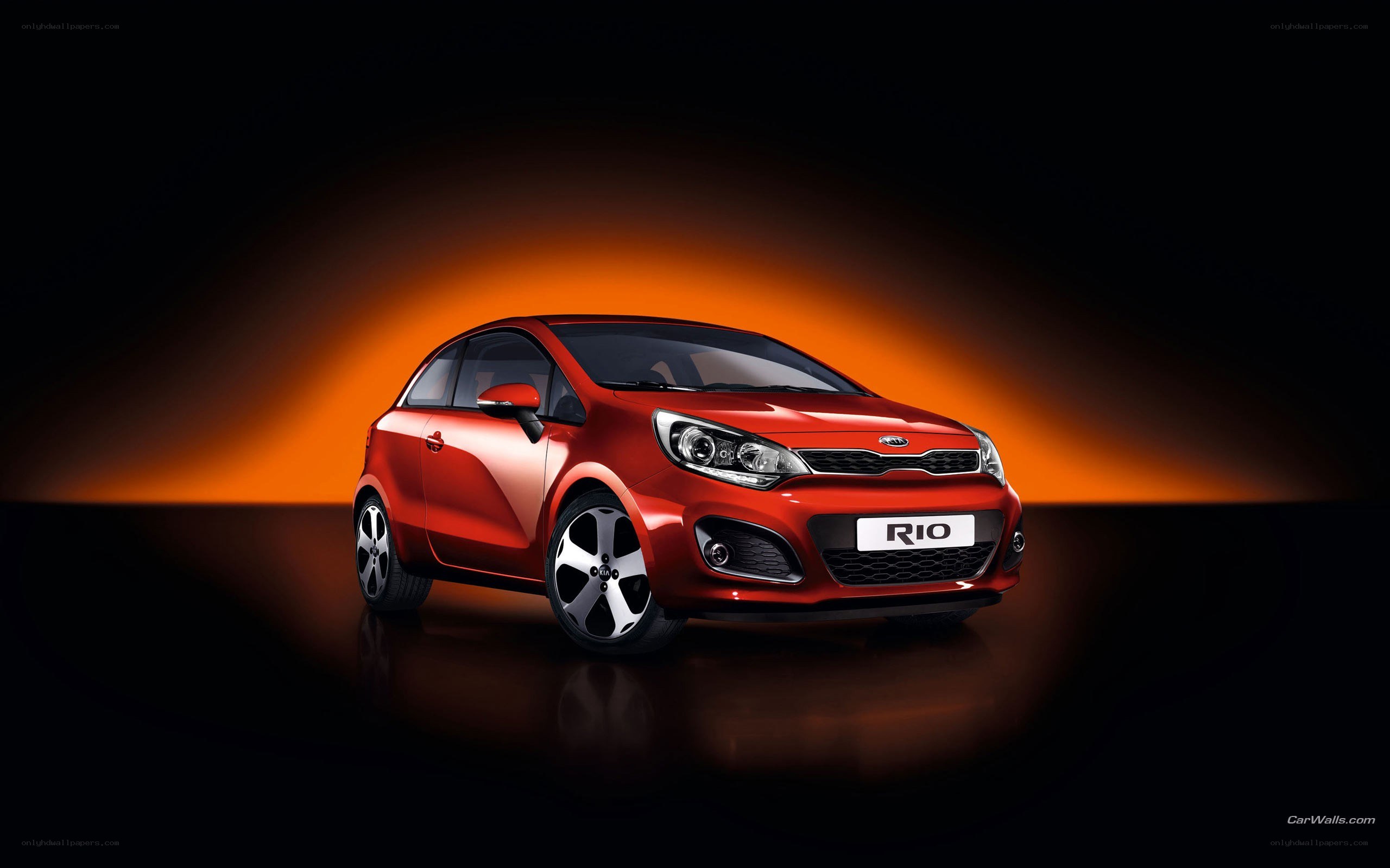 Red Kia Rio car