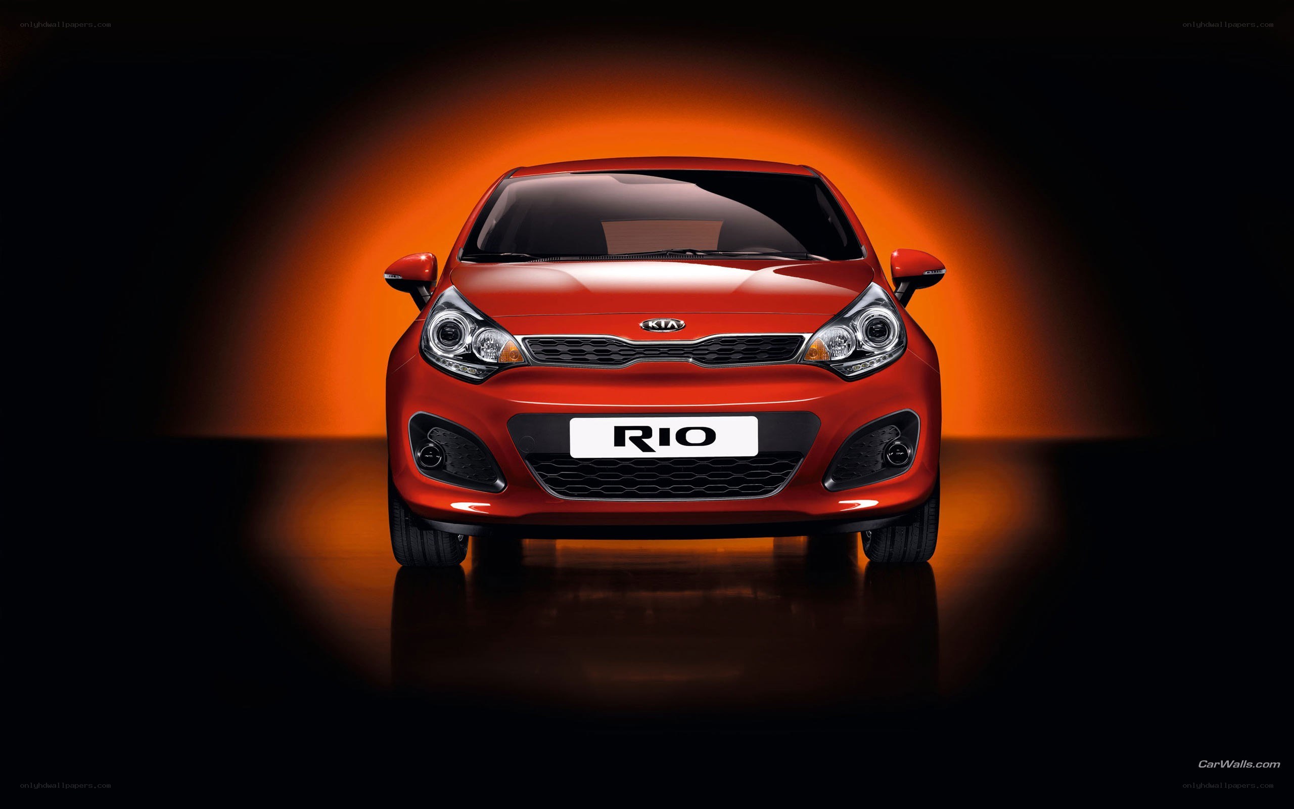 Red Kia Rio car