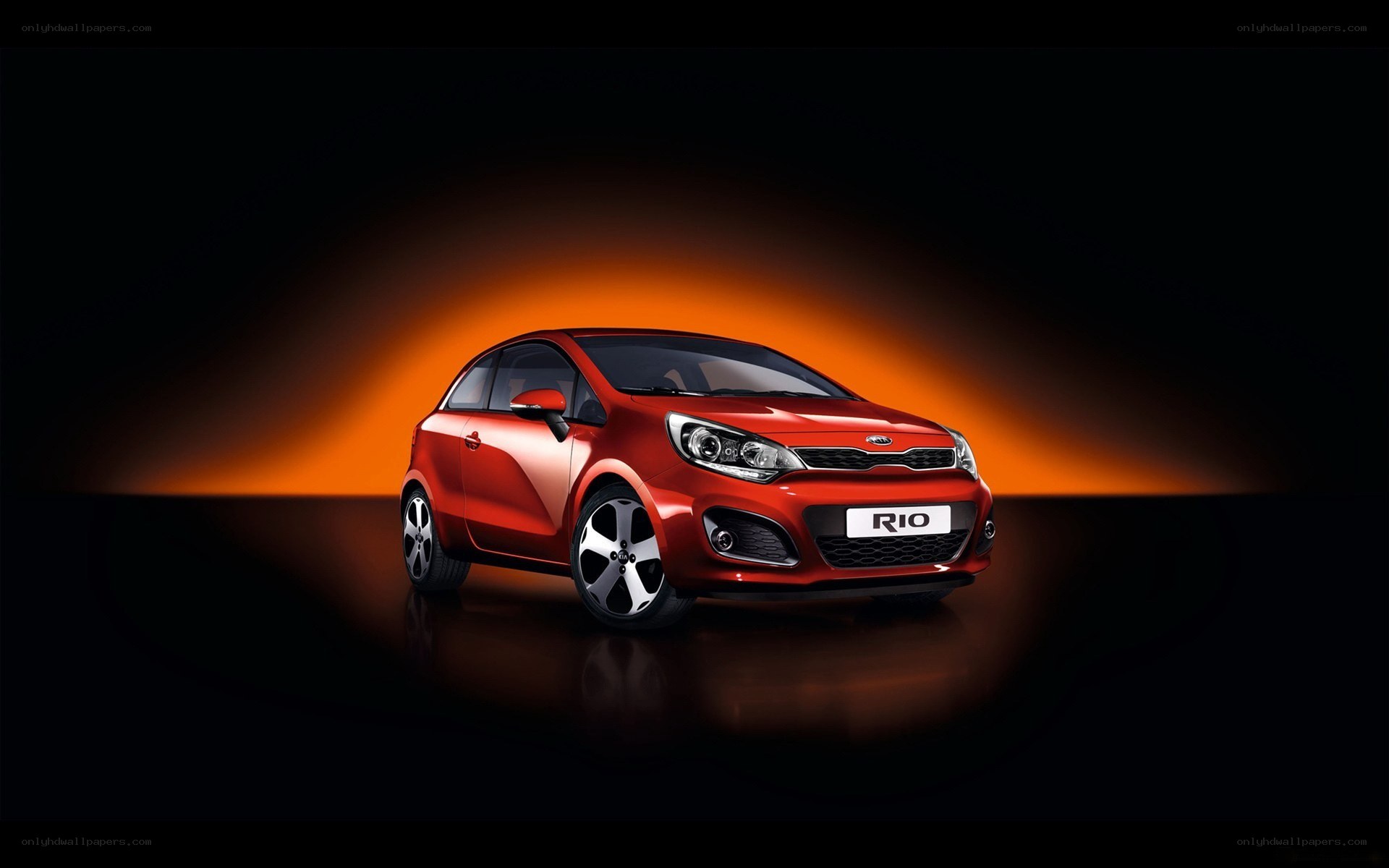Red Kia Rio car