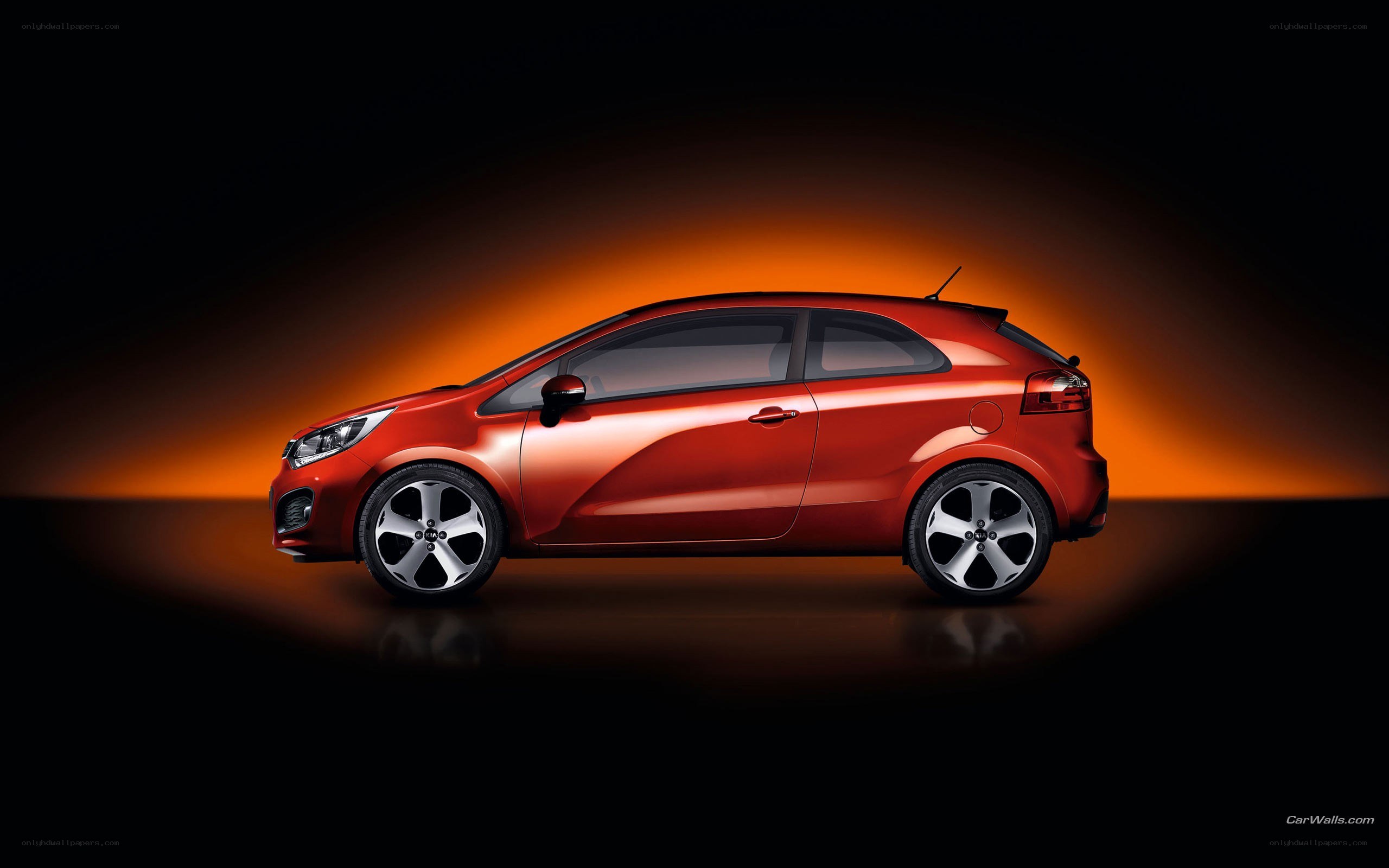 red kia rio hatchback